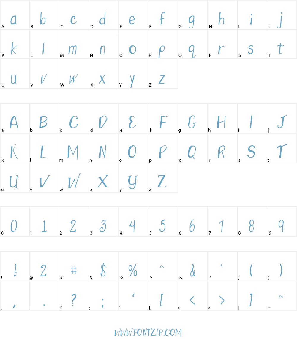 Higgledy Pigs Font Character